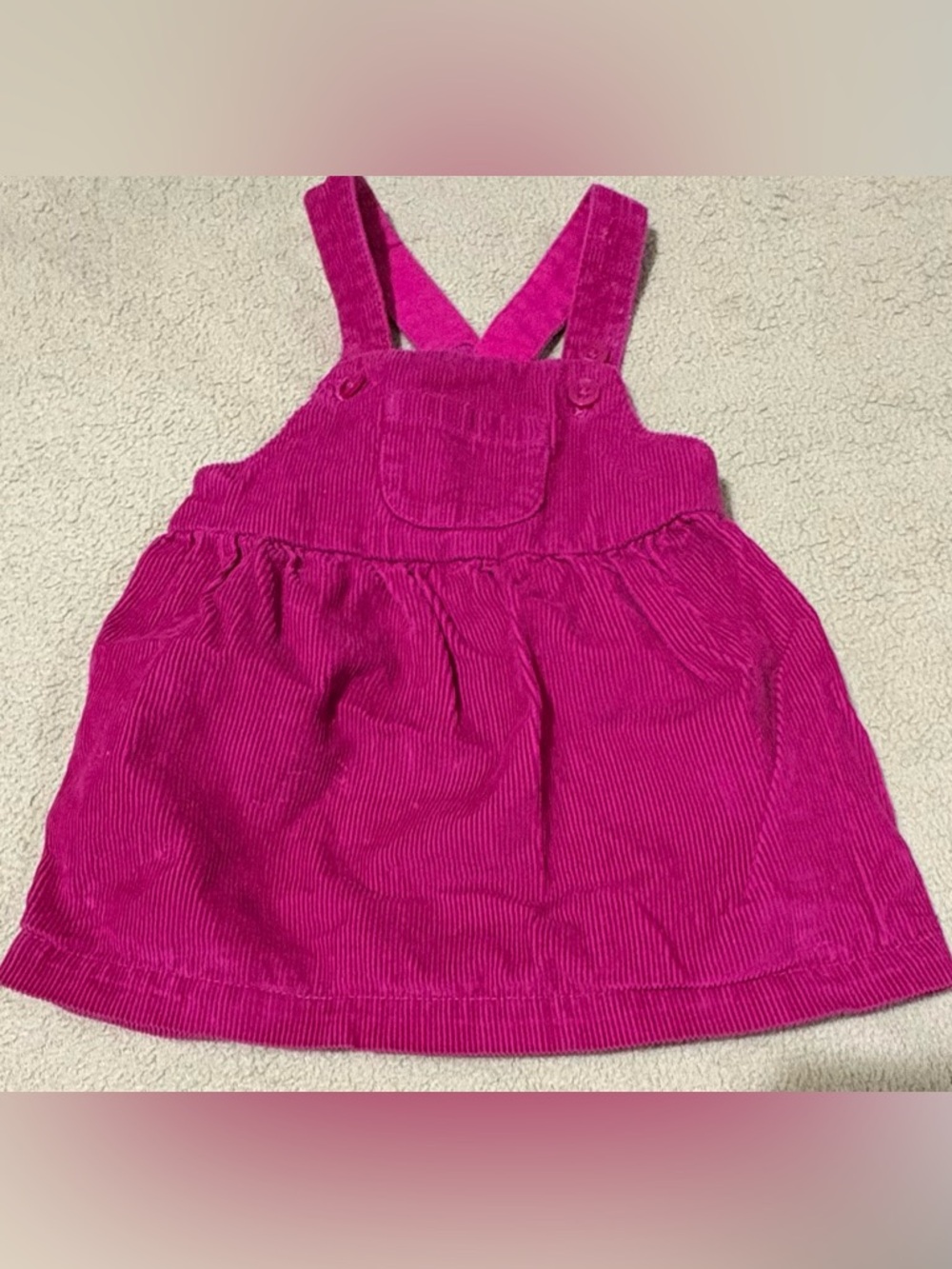 Carter's Bright Pink Corduroy Pinafore Dress